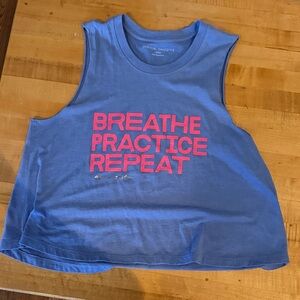 Spiritual Gangster Blue Muscle Tee with Pink Print